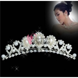 Accesoriu modern pentru decor par CA022 cu Cristale si perle 